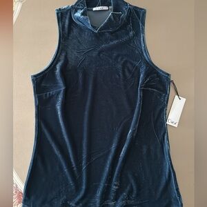 Dex sleeveless top with mock collar. NWT